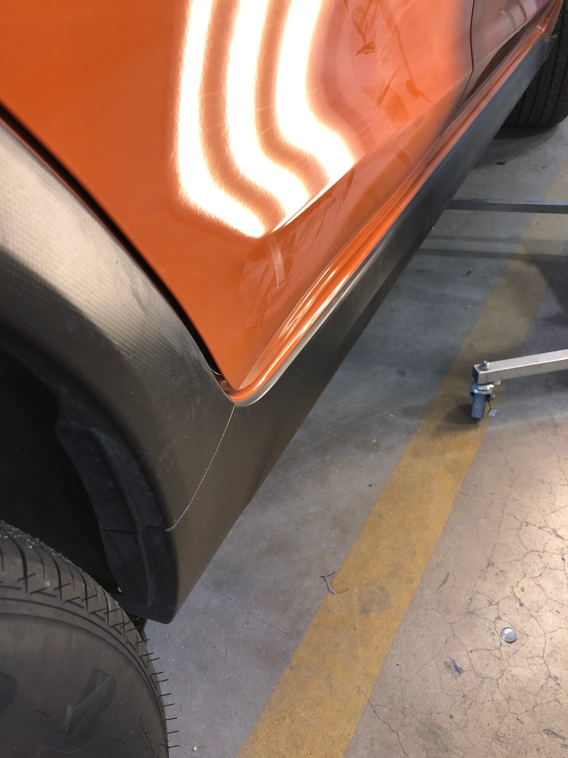 After: Door panel dent removed with precision PDR techniques