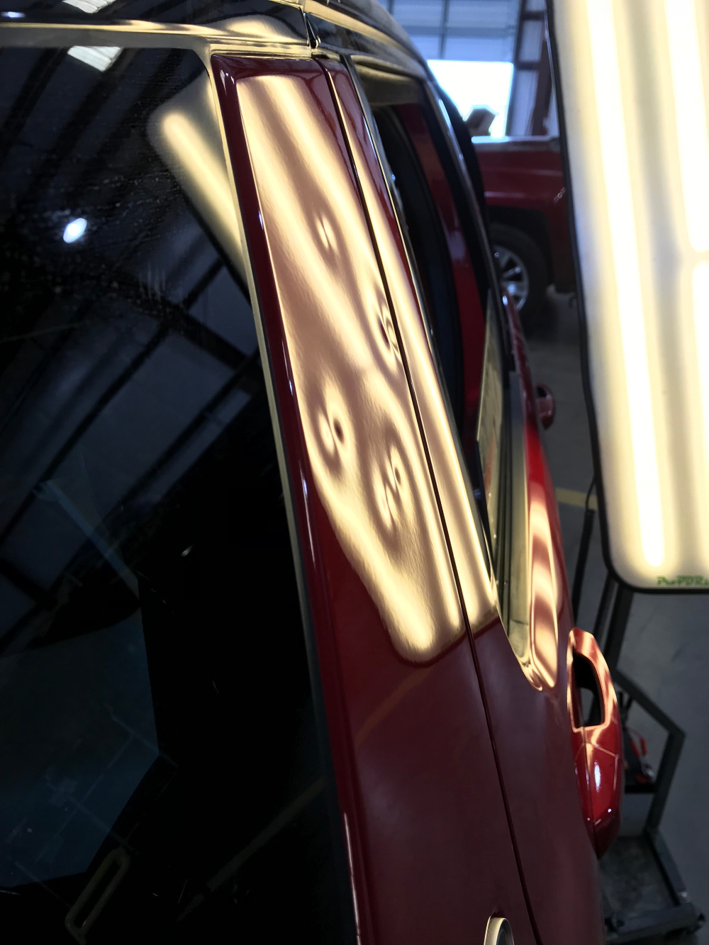 Before: Hail damage dent repair